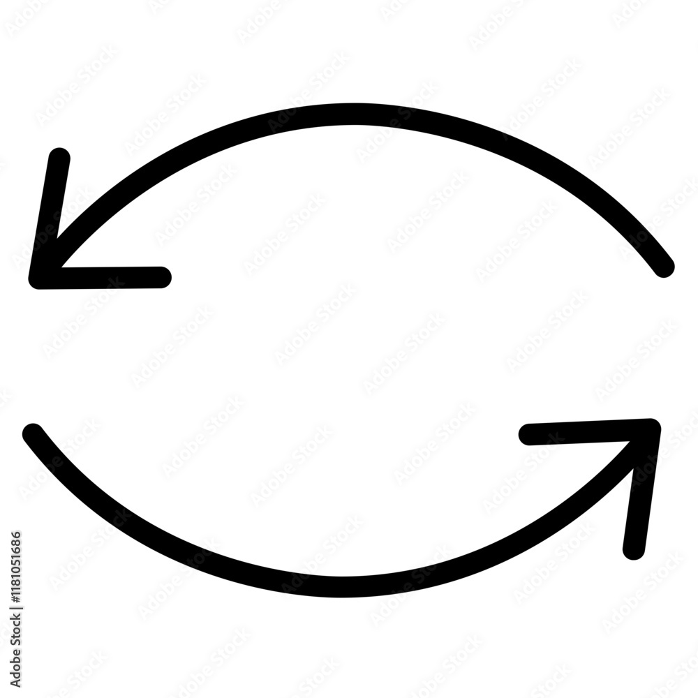 Poster refresh reload web line icon