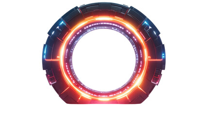 Naklejka premium Glowing portal transparent background