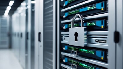 Data security measures in server rooms technology sector digital protection modern environment close-up cybersecurity importance