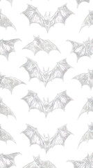 PNG Gothic bat pattern illustration wallpaper vintage black white.