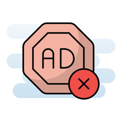 Ad Blocker vector icon