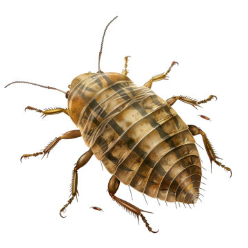 a booklice clipart, insect element, paper background, on transparent background png file