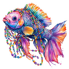 Obraz premium Mardi Gras Party Clipart Vector Illustration