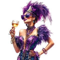Mardi Gras Party Clipart Vector Illustration