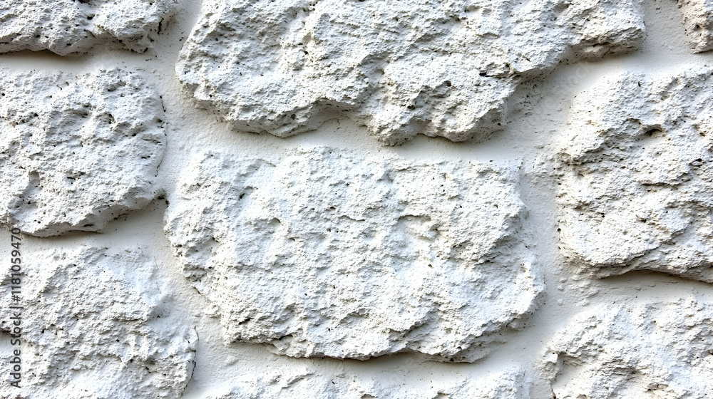 Poster close-up view of a textured white wall with uneven surface and visible crevices.