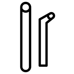 Reusable Stainless Steel Line Icon