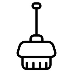 Sweep Dirty Trash Line Icon