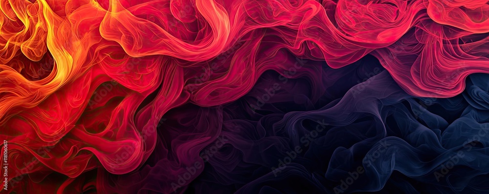 Poster fire abstract background idea. colorful smoke swirls blending red, orange, and black, creating a dyn