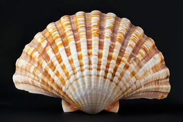 Obraz premium Pixel Perfect Image of Shell Isolated on Black Background
