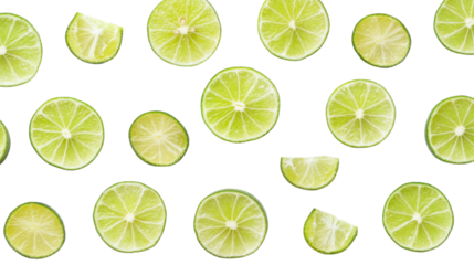Lime slices transparent background