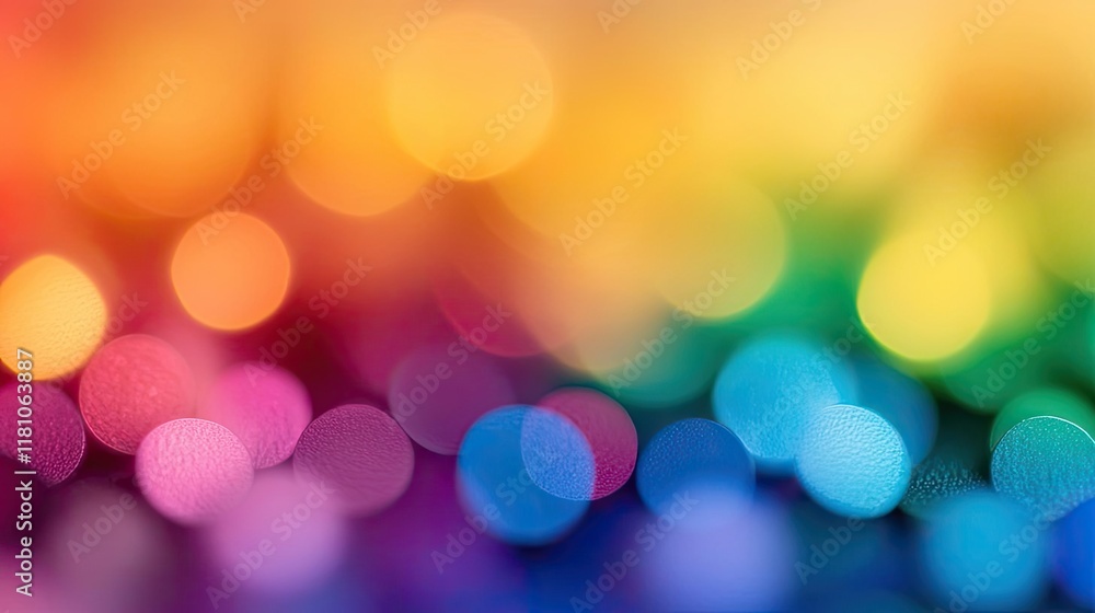 Poster dots abstract background concept. colorful bokeh background with vibrant hues and soft light effects