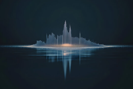 sound-wave background. Abstract music equalizer, Signal Rainbow
