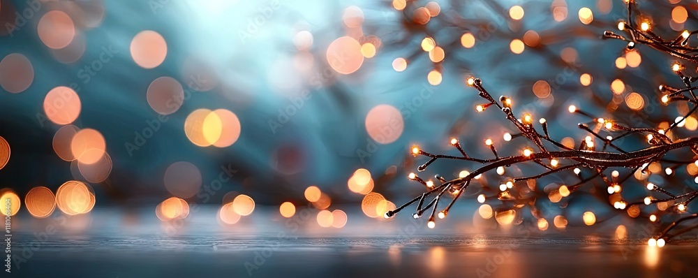 Poster dots abstract background concept. a serene scene with glowing lights creating a magical atmosphere f