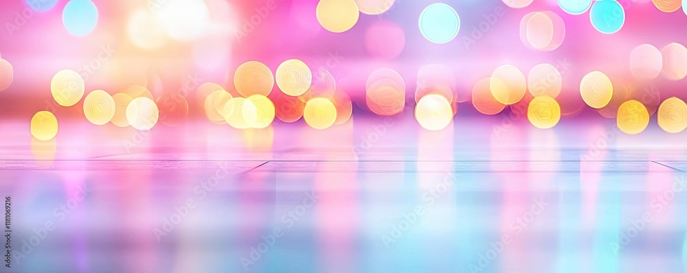 Poster floor abstract background idea. colorful bokeh lights background creating a dreamy and vibrant atmos