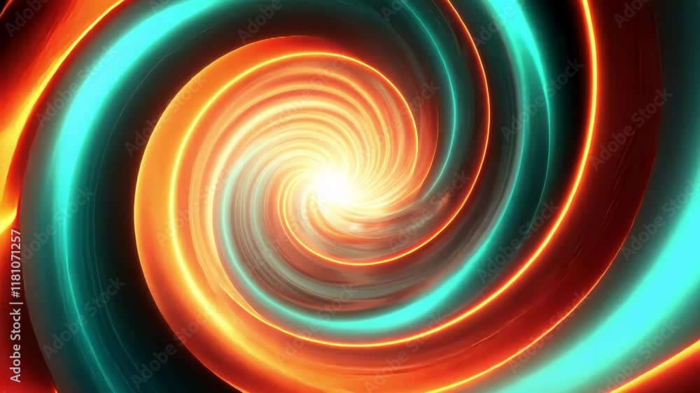 Aufkleber dynamic spiral motion with vibrant colors creates an abstract visual illusion and hypnotic effect fo