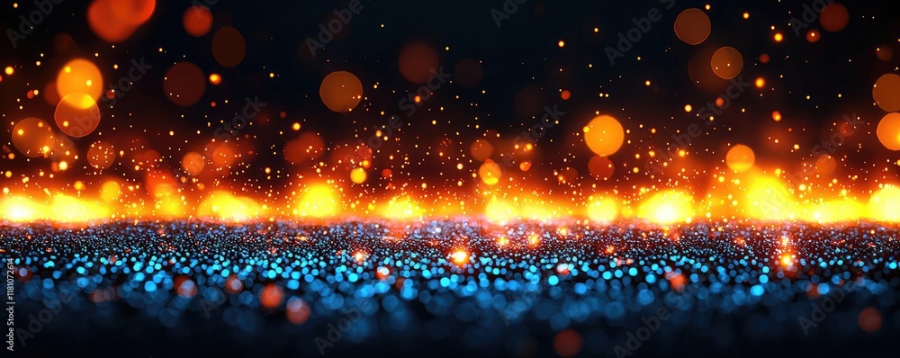 Poster fire abstract background idea. colorful abstract background with vibrant lights and sparkling partic