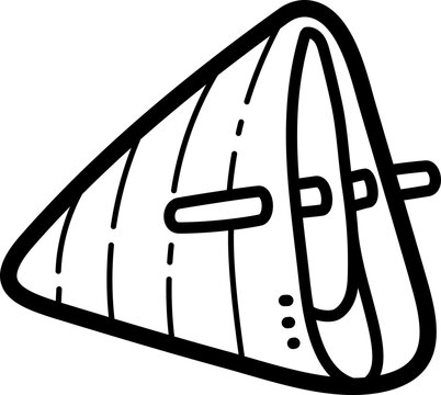 Lupis doodle vector icon and illustration