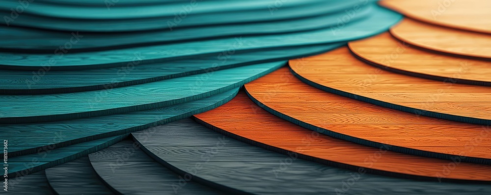 Poster floor abstract background idea. colorful wavy layers of textured paper, showcasing vibrant hues and 