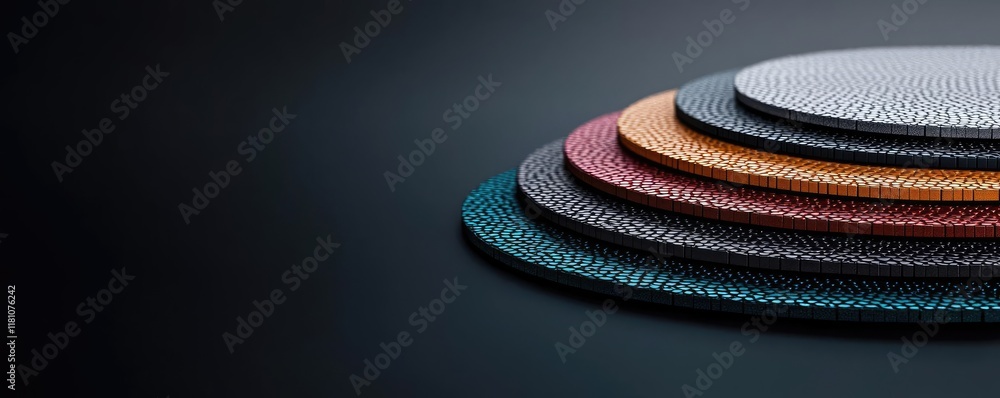 Aufkleber floor abstract background idea. stylish layered textures in various colors on a dark background, per