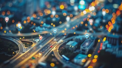 Digital representation of smart logistics with trucks and gps for efficient fleet management