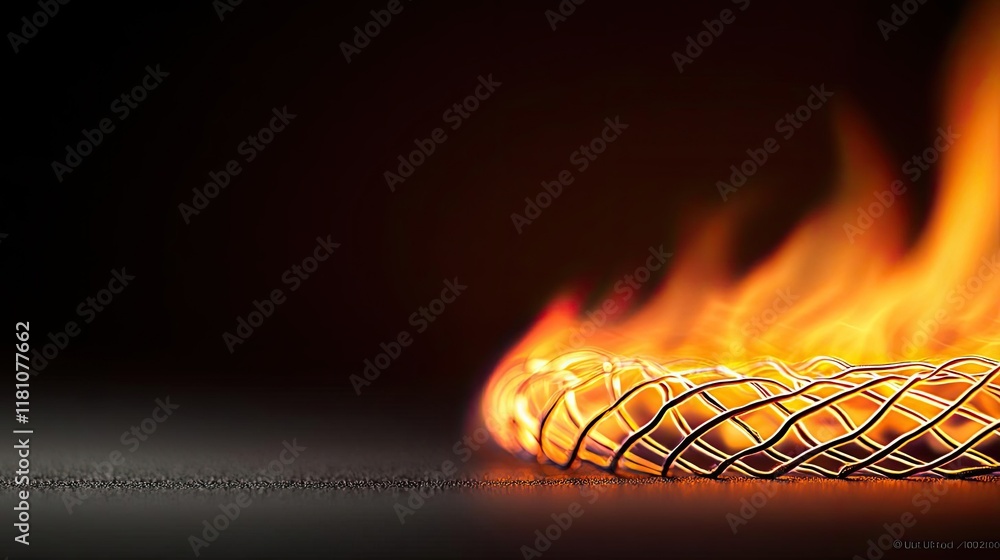 Poster fire abstract background idea. a mesmerizing image of fire entwined with intricate patterns, showcas