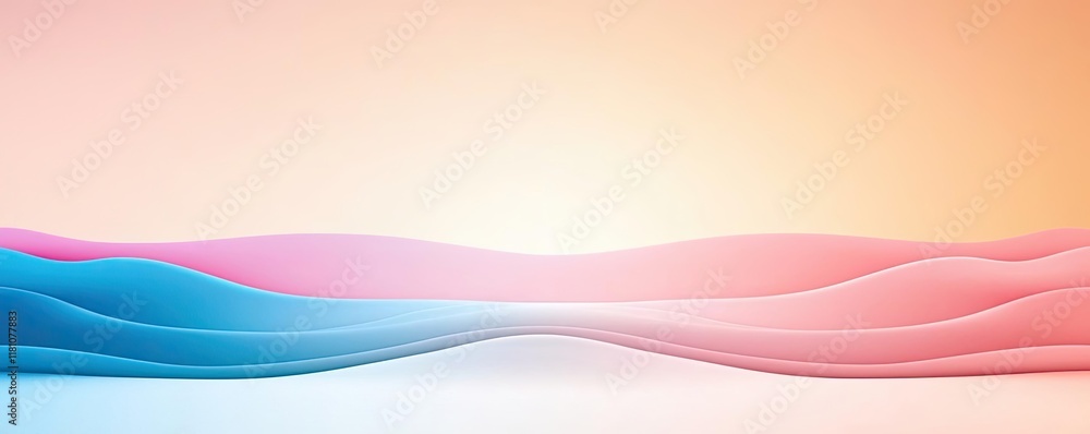 Poster floor abstract background idea. soft, colorful waves blending in a serene gradient composition for c