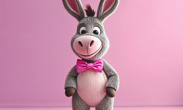 Cute donkey dancing.