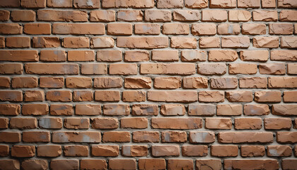 Fototapeta premium Textured Red Brick Wall with Aged and Rustic Appearance.