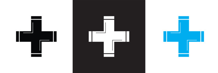 Obraz premium Plumbing and heating icon. isolated on white and black background. vector illustration. EPS 10