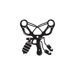 Slingshot toys icon vector symbol design art illustration