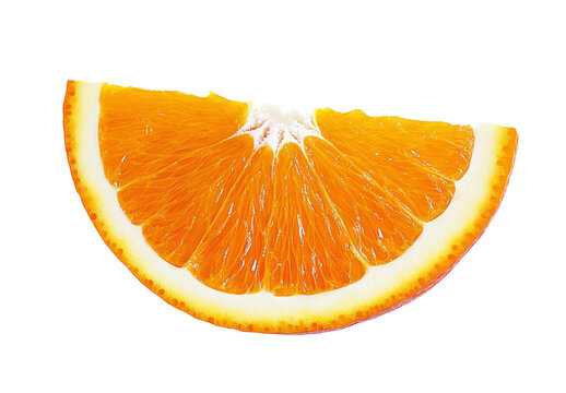 High-Quality PNG orange slice on white background juicy fruit segment