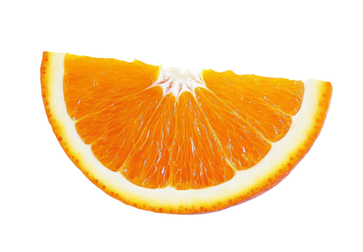 High-Quality PNG orange slice on white background juicy fruit segment