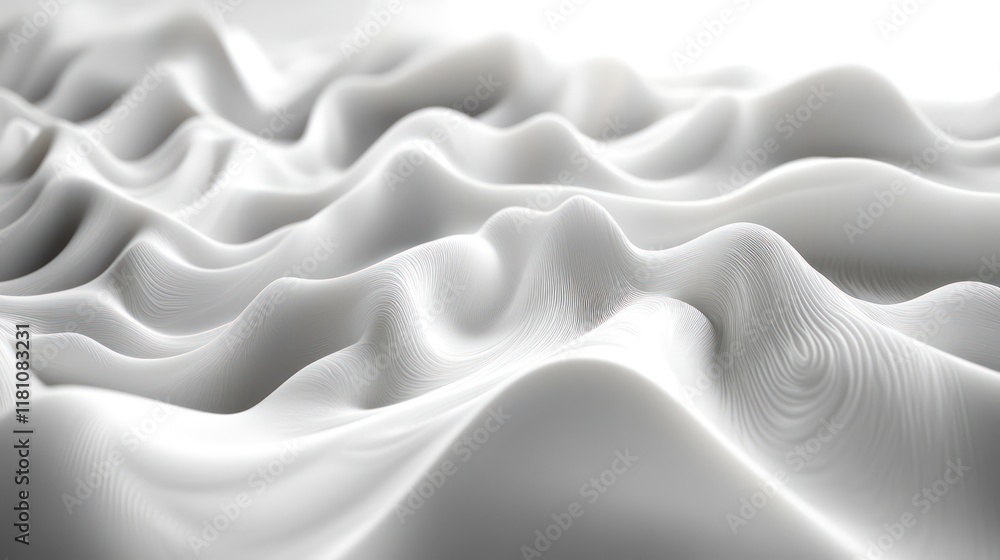 Poster abstract white wave seamless pattern background texture
