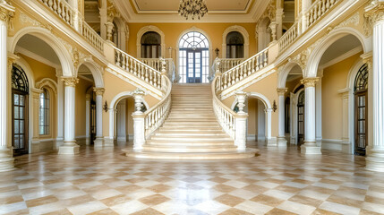 Obraz premium Grand Staircase Interior Illustration