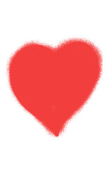 red heart transparent background or white background for valentine day 