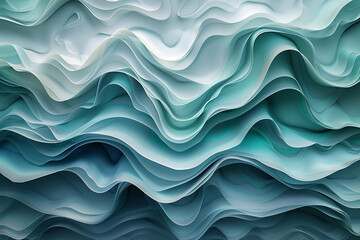 Fototapeta premium Serene Background Featuring Soft Flowing Wave Patterns : Generative AI