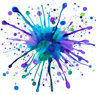 recommend clip art: Watercolor Blue and Purple Splash Clipart – Paint Stains and Ink Blots on a White Background, High-Resolution Artistic Design Element