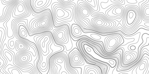 Abstract topography wave lines pattern on white background, topographic contours map background, geographic contour map vector background, White paper curved reliefs for background.