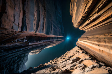 峡谷の断崖絶壁