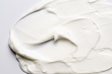 The texture of a cosmetic cream for the body or face