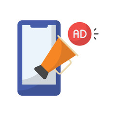 Mobile Advertising vector icon