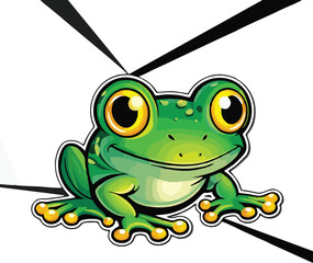 frog vector illustration design concept white background