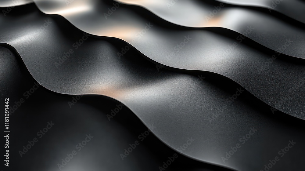 Poster abstract dark waves: a study in form and texture
