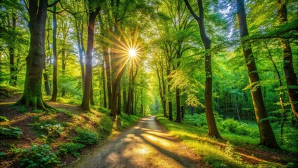 Stunning Summer Woods: Blue Sky, Sunny Day, Low Light Photography