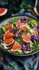 salad with salmon and vegetables