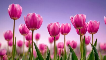 tulips with a warm abstract violet background