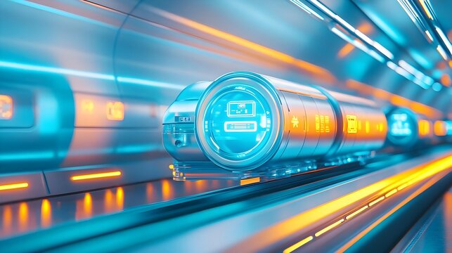 futuristic hyperloop transportation system - futuristic technology