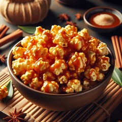 60 Miso Caramel Popcorn Crunchy buttery popcorn coated in a savo