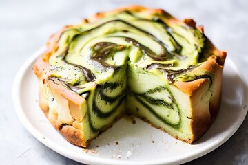 matcha swirl focaccia