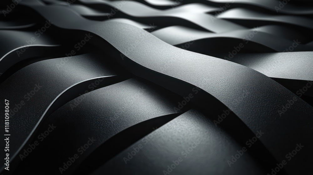 Poster abstract dark gray wavy pattern: a study in texture and form
